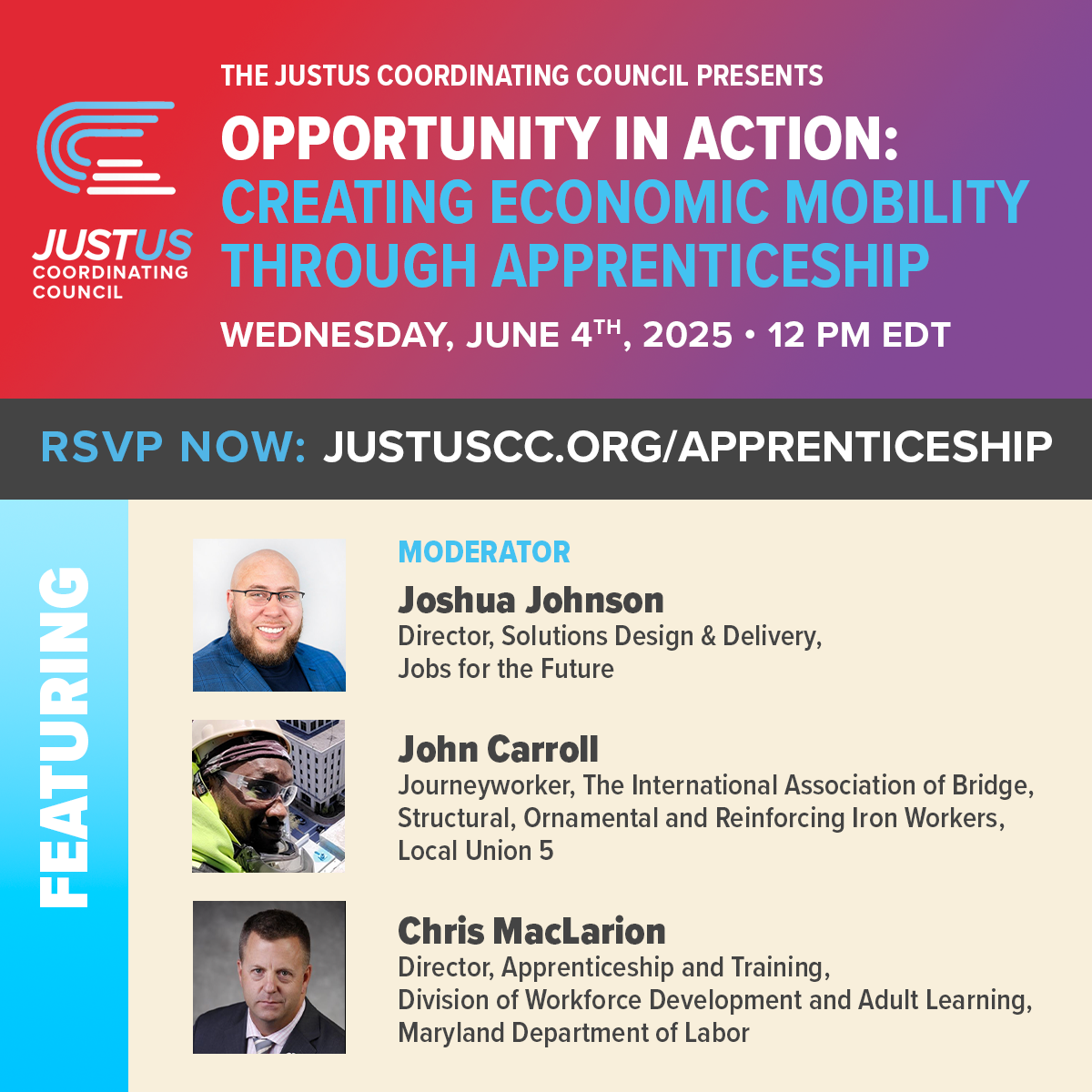 Speaker Series - Opportunity in Action: Creating Economic Mobility Through Apprenticeship
