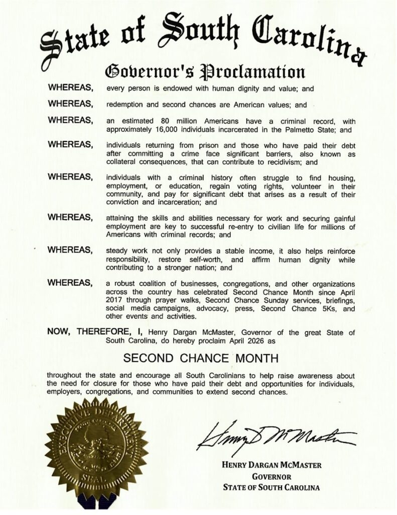 South Carolina Proclamation 2026